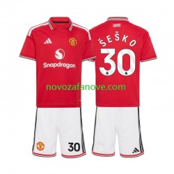 Nogometni Dres Manchester United Benjamin Sesko 30 Dječji Domaći 2026-2027 Kratkih Rukava
