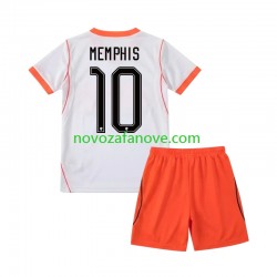 Nogometni Dres Nizozemska Memphis Depay 10 Dječji Gostujući Svjetsko prvenstvo 2026 Kratkih Rukava