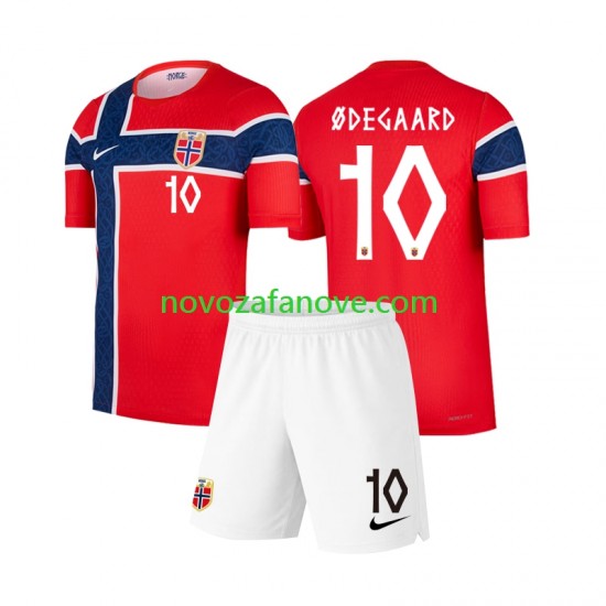 Nogometni Dres Norveška Martin Odegaard 10 Dječji Domaći Svjetsko prvenstvo 2026 Kratkih Rukava