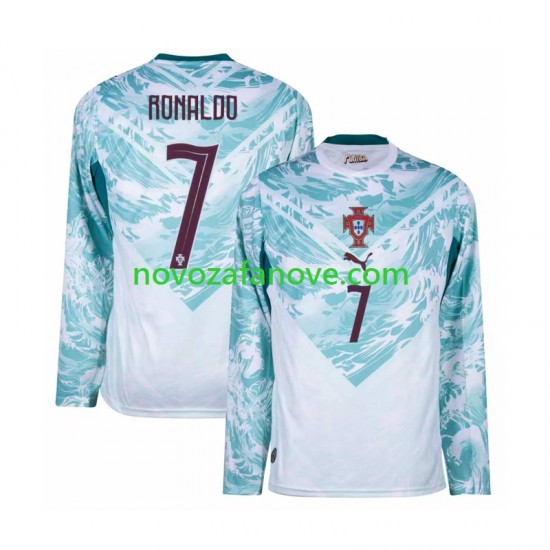 Nogometni Dres Portugal Cristiano Ronaldo 7 Muški Gostujući Svjetsko prvenstvo 2026 Dugim Rukavima
