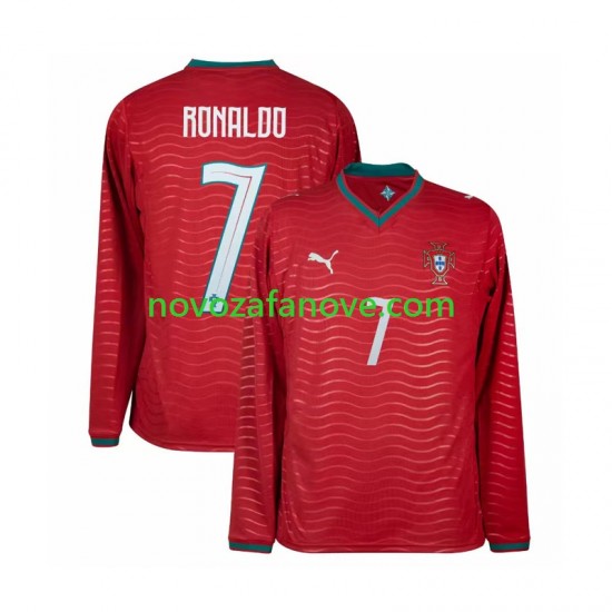 Nogometni Dres Portugal Cristiano Ronaldo 7 Muški Domaći Svjetsko prvenstvo 2026 Dugim Rukavima