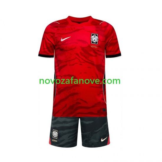 Nogometni Dres Južna Koreja Dječji Domaći Svjetsko prvenstvo 2026 Kratkih Rukava
