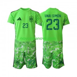 Nogometni Dres Španjolska Unai Simon 23 6th Green color Golmanski Dječji Svjetsko prvenstvo 2026 Kratkih Rukava