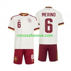 Nogometni Dres Španjolska Mikel Merino 6 Dječji Gostujući Svjetsko prvenstvo 2026 Kratkih Rukava
