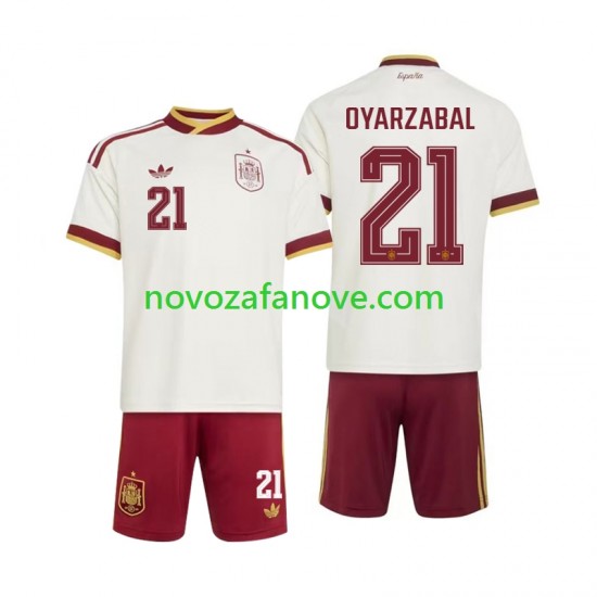 Nogometni Dres Španjolska Mikel Oyarzabal 21 Dječji Gostujući Svjetsko prvenstvo 2026 Kratkih Rukava