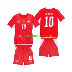 Nogometni Dres Švicarska Granit Xhaka 10 Dječji Domaći Svjetsko prvenstvo 2026 Kratkih Rukava