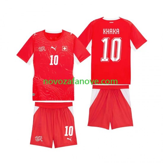Nogometni Dres Švicarska Granit Xhaka 10 Dječji Domaći Svjetsko prvenstvo 2026 Kratkih Rukava