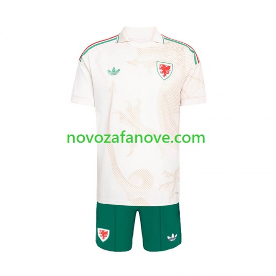 Nogometni Dres Wales Dječji Gostujući Svjetsko prvenstvo 2026 Kratkih Rukava