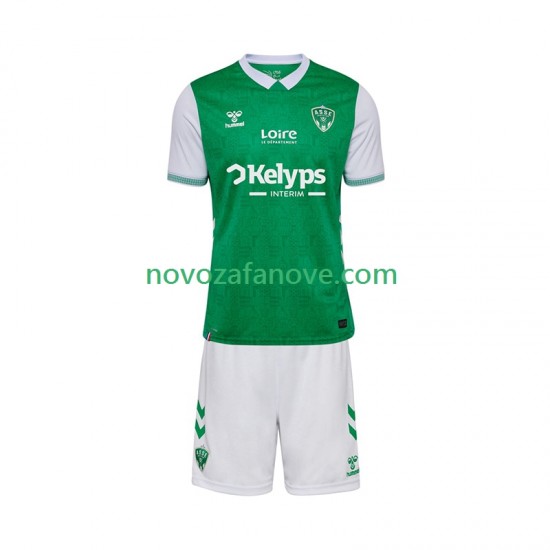 Nogometni Dres AS Saint-Etienne Dječji Domaći 2025-2026 Kratkih Rukava