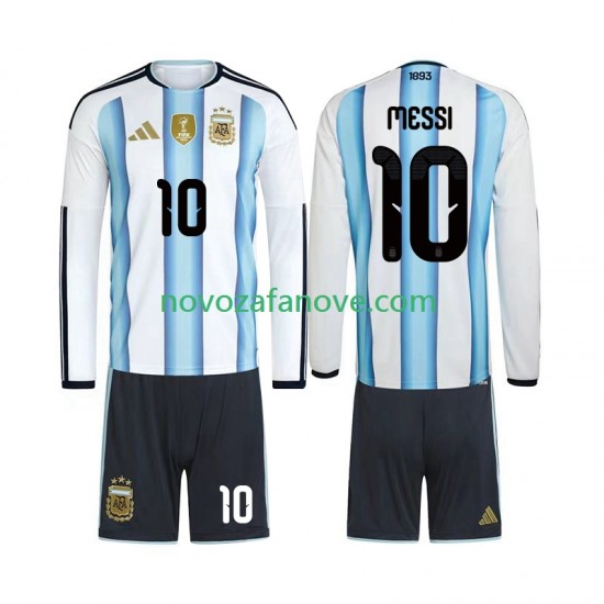 Nogometni Dres Argentina Lionel Messi 10 Dječji Domaći Svjetsko prvenstvo 2026 Dugim Rukavima