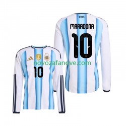 Nogometni Dres Argentina Maradona 10 Muški Domaći Svjetsko prvenstvo 2026 Dugim Rukavima