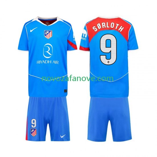 Nogometni Dres Atlético Madrid Alexander Sorloth 9 Dječji Treći 2025-2026 Kratkih Rukava
