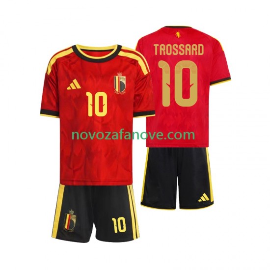 Nogometni Dres Belgija Leandro Trossard 10 Dječji Domaći Svjetsko prvenstvo 2026 Kratkih Rukava