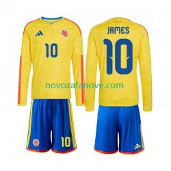 Nogometni Dres Kolumbija James Rodriguez 10 Dječji Domaći Svjetsko prvenstvo 2026 Dugim Rukavima