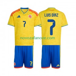 Nogometni Dres Kolumbija Luis Diaz 7 Dječji Domaći Svjetsko prvenstvo 2026 Kratkih Rukava