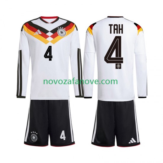 Nogometni Dres Njemačka Jonathan Tah 4 Dječji Domaći Svjetsko prvenstvo 2026 Dugim Rukavima