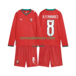 Nogometni Dres Portugal Bruno Fernandes 8 Dječji Domaći Svjetsko prvenstvo 2026 Dugim Rukavima