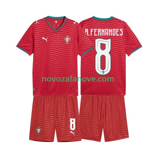 Nogometni Dres Portugal Bruno Fernandes 8 Dječji Domaći Svjetsko prvenstvo 2026 Kratkih Rukava