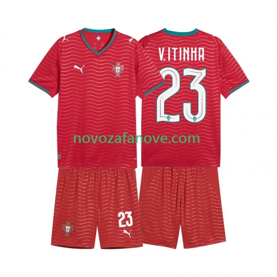 Nogometni Dres Portugal Vitinha 23 Dječji Domaći Svjetsko prvenstvo 2026 Kratkih Rukava