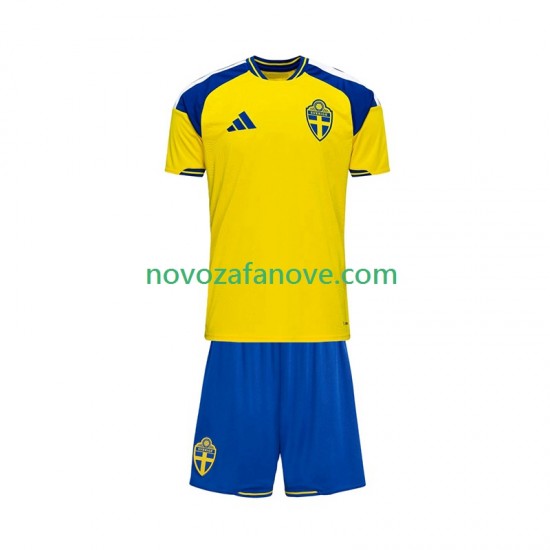 Nogometni Dres Švedska Dječji Domaći 2026 Kratkih Rukava