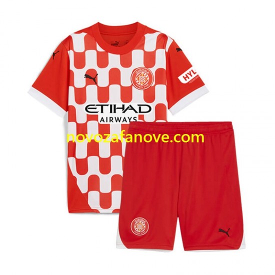 Nogometni Dres Girona Dječji Domaći 2024-2025 Kratkih Rukava