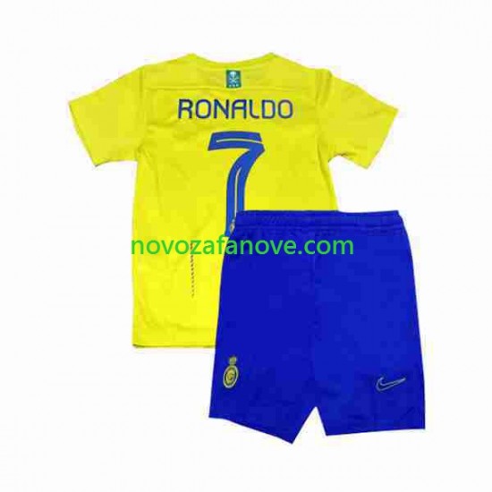 Nogometni Dres Al-Nassr Ronaldo 7 Dječji Domaći 2023-2024 Kratkih Rukava