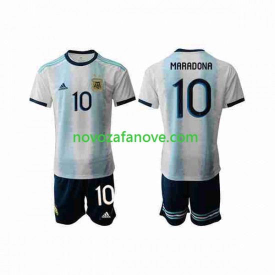 Nogometni Dres Argentina Maradona 10 2019-2020 Dječji Domaći Kratkih Rukava