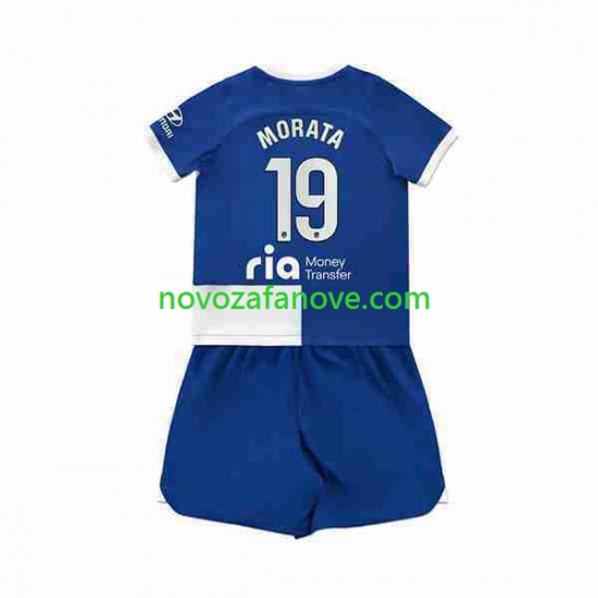 Nogometni Dres Atlético Madrid 2 Alvaro Morata 19 Dječji Gostujući 2023-2024 Kratkih Rukava