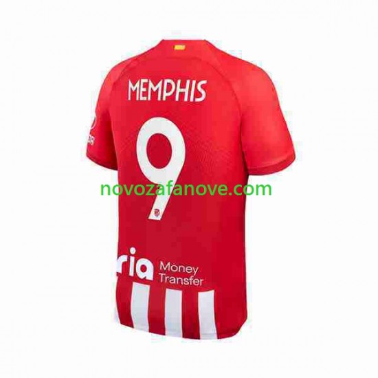Nogometni Dres Atlético Madrid 2 Memphis Depay 9 Muški Domaći 2023-2024 Kratkih Rukava