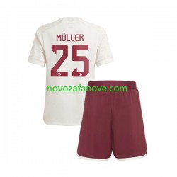 Nogometni Dres FC Bayern München Thomas Muller 25 Dječji Treći 2023-2024 Kratkih Rukava