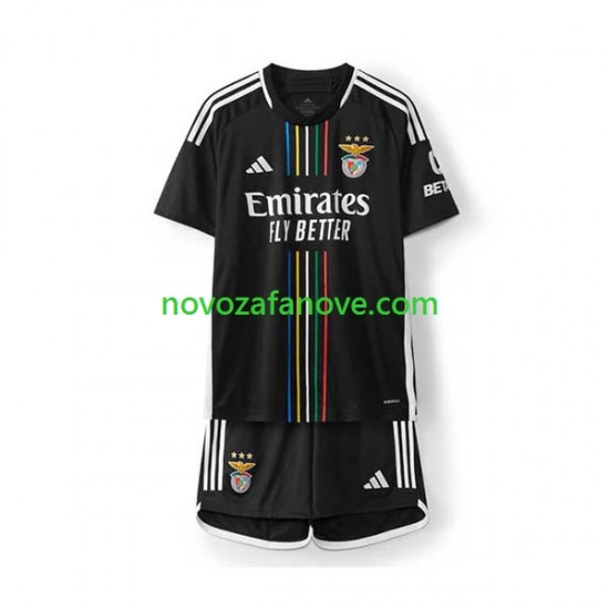 Nogometni Dres Benfica Dječji Gostujući 2023-2024 Kratkih Rukava