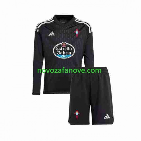 Nogometni Dres Celta de Vigo Golmanski Dječji Gostujući 2023-2024 Dugim Rukavima