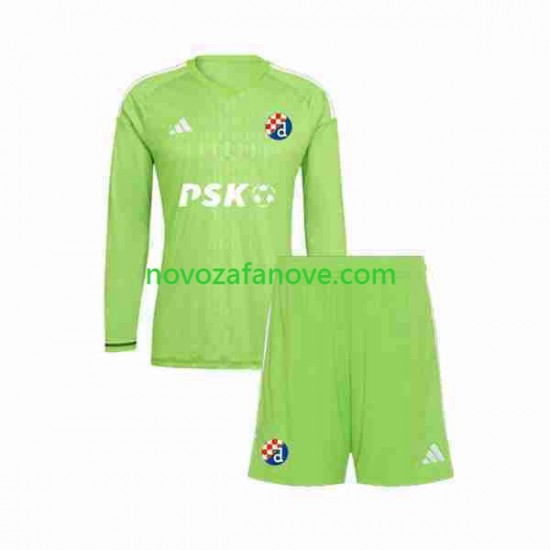 Nogometni Dres GNK Dinamo Zagreb Golmanski Dječji Domaći 2023-2024 Dugim Rukavima