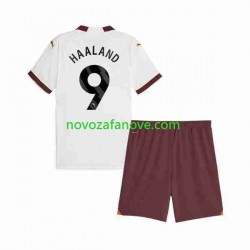 Nogometni Dres Manchester City Erling Haaland 9 Dječji Gostujući 2023-2024 Kratkih Rukava