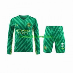 Nogometni Dres Manchester City Ederson Moraes 31 Golmanski Dječji Domaći 2023-2024 Dugim Rukavima