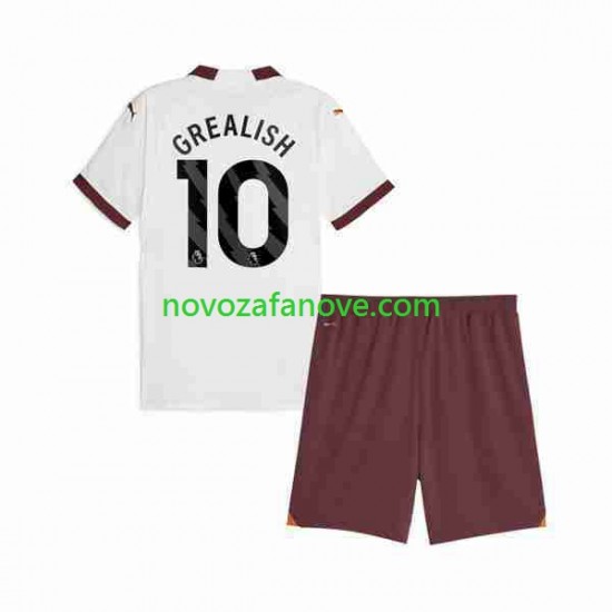 Nogometni Dres Manchester City Jack Grealish 10 Dječji Gostujući 2023-2024 Kratkih Rukava