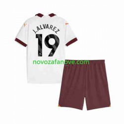 Nogometni Dres Manchester City Julian Alvarez 19 Dječji Gostujući 2023-2024 Kratkih Rukava