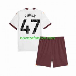 Nogometni Dres Manchester City Phil Foden 47 Dječji Gostujući 2023-2024 Kratkih Rukava