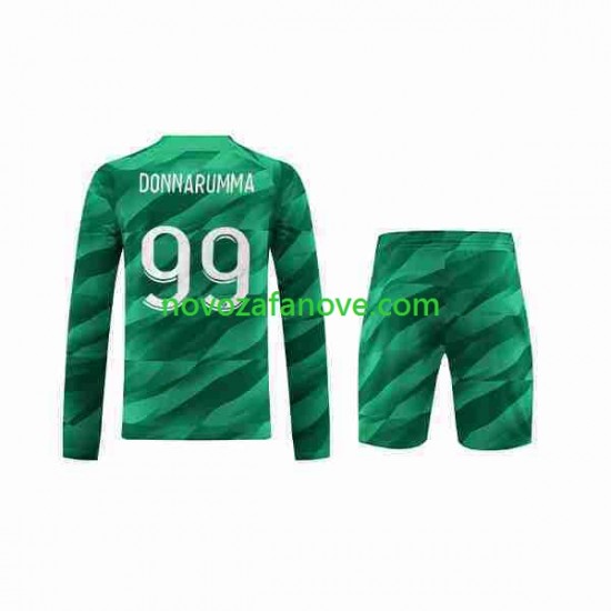 Nogometni Dres Paris Saint-Germain Donnarumma 99 Golmanski Dječji Domaći 2023-2024 Dugim Rukavima