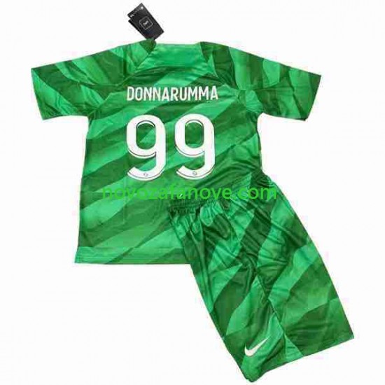 Nogometni Dres Paris Saint-Germain Donnarumma 99 Golmanski Dječji Domaći 2023-2024 Kratkih Rukava