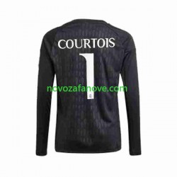 Nogometni Dres Real Madrid Thibaut Courtois 1 Golmanski Muški Gostujući 2023-2024 Dugim Rukavima