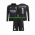 Nogometni Dres Real Madrid Thibaut Courtois 1 Golmanski Dječji Gostujući 2023-2024 Dugim Rukavima
