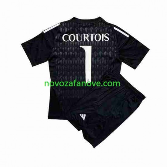 Nogometni Dres Real Madrid Thibaut Courtois 1 Golmanski Dječji Gostujući 2023-2024 Kratkih Rukava