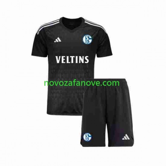 Nogometni Dres Schalke 04 Golmanski Dječji Gostujući 2023-2024 Kratkih Rukava
