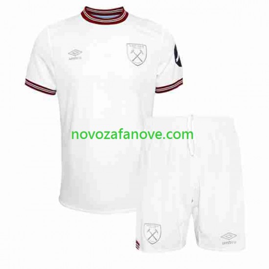 Nogometni Dres West Ham United Dječji Gostujući 2023-2024 Kratkih Rukava