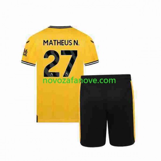 Nogometni Dres Wolverhampton Wanderers Matheus Nunes 27 Dječji Domaći 2023-2024 Kratkih Rukava