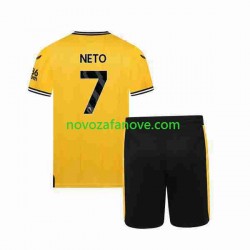 Nogometni Dres Wolverhampton Wanderers NETO 7 Dječji Domaći 2023-2024 Kratkih Rukava