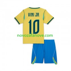 Nogometni Dres Brazil Vinicius Junior 10 Dječji Domaći Svjetsko prvenstvo 2026 Kratkih Rukava