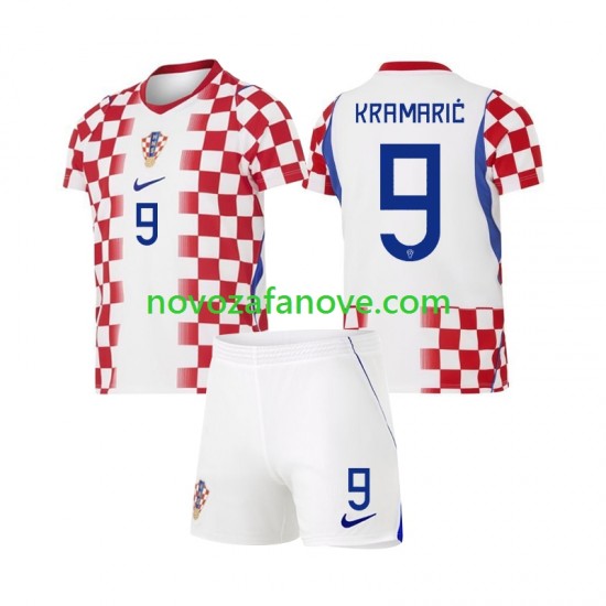 Nogometni Dres Hrvatska Andrej Kramaric 9 Dječji Domaći Svjetsko prvenstvo 2026 Kratkih Rukava
