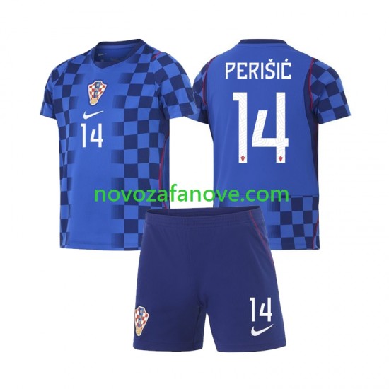 Nogometni Dres Hrvatska Ivan Perisic 14 Dječji Gostujući Svjetsko prvenstvo 2026 Kratkih Rukava